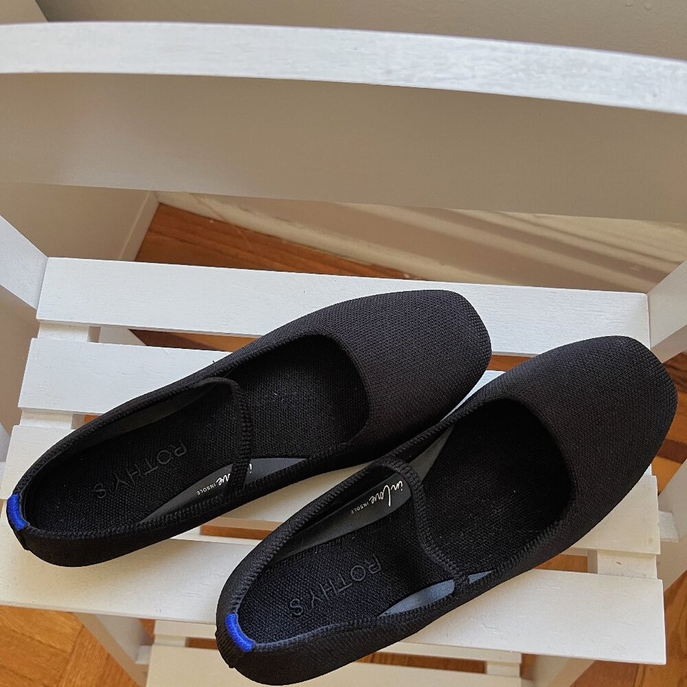 ROTHY’S The Square Mary Jane Flats - Black - Size 7 - Excellent Condition
